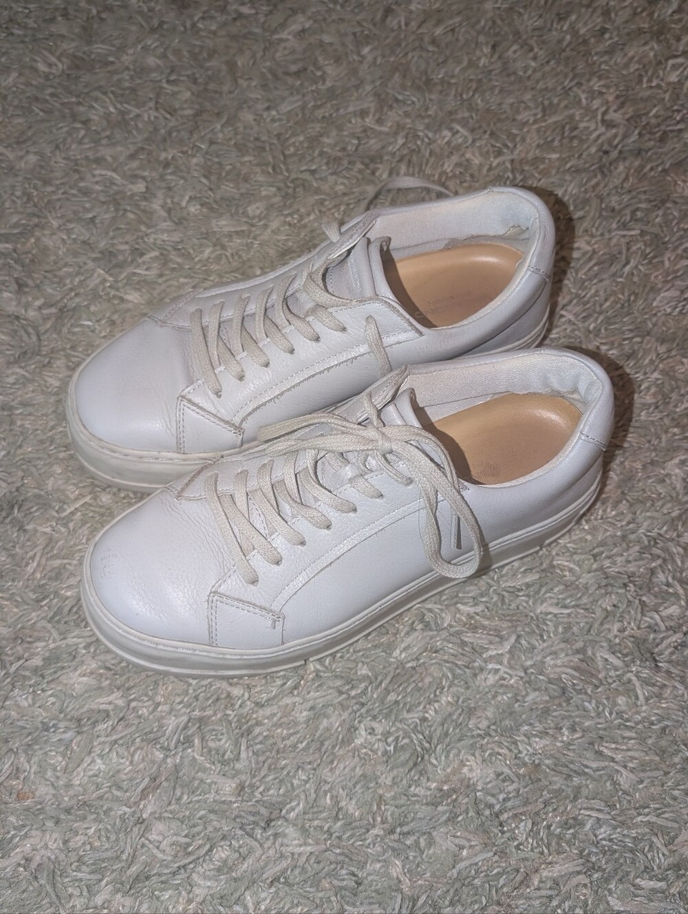 Vagabond Gray Leather Platform Sneakers